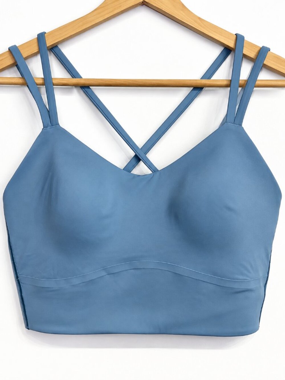 NEW Lululemon Like a Cloud Longline Bra B/C Steel Blue Slate Size 10